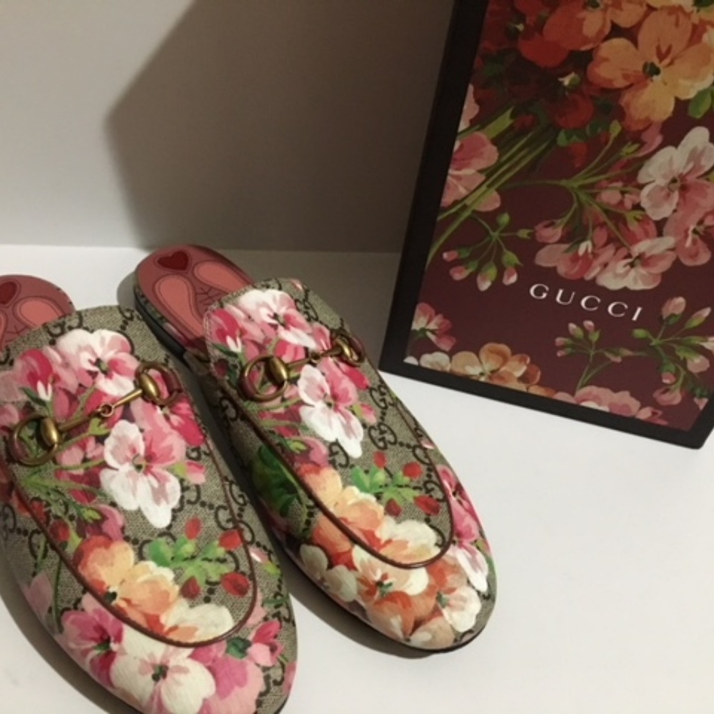 Princetown GG Blooms slipper loafer NEW Gucci GG